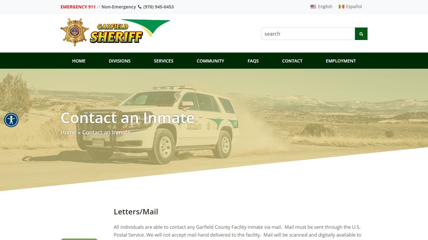 Contact an Inmate - Garfield County Sheriff Colorado