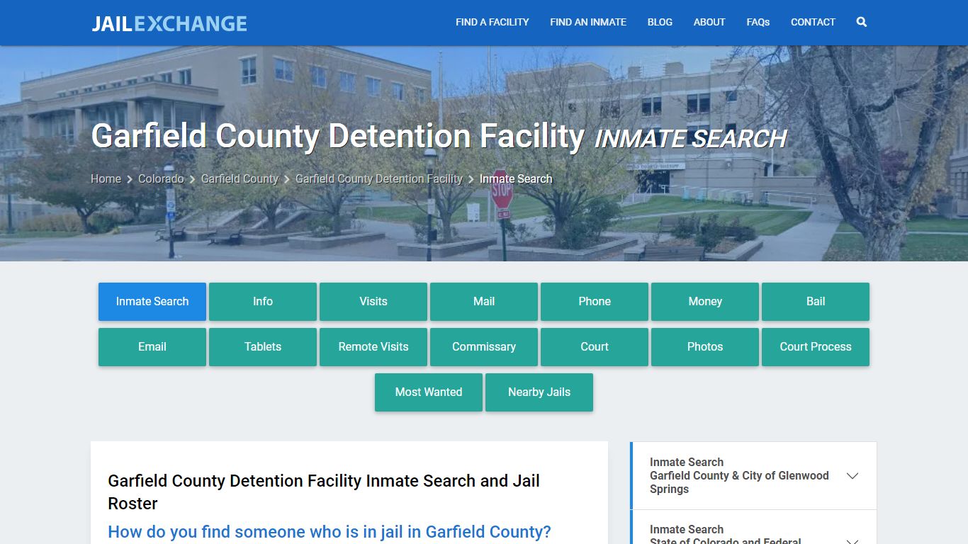 Garfield County Detention Facility Inmate Search - Jail Exchange